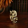 Handcrafted Copper Mini Toad Swan Sculpture Creative Desktop Ornament for Home Office Living Room Decor