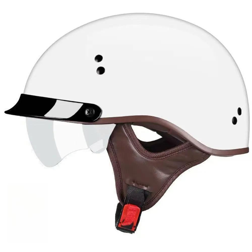 Motorcycle Helmet DOT Certification Vintage German Half Helmet Open Face Motorbike Scooter Casco Moto Helmet Men Casco Moto