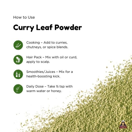 Nairuti Vyutpadan Curry Leaf Powder 200g X 3 | Pure Kari Patta Powder | Karivepaku Podi | Rich In Nutrients| Supports Digestion, Hair Growth