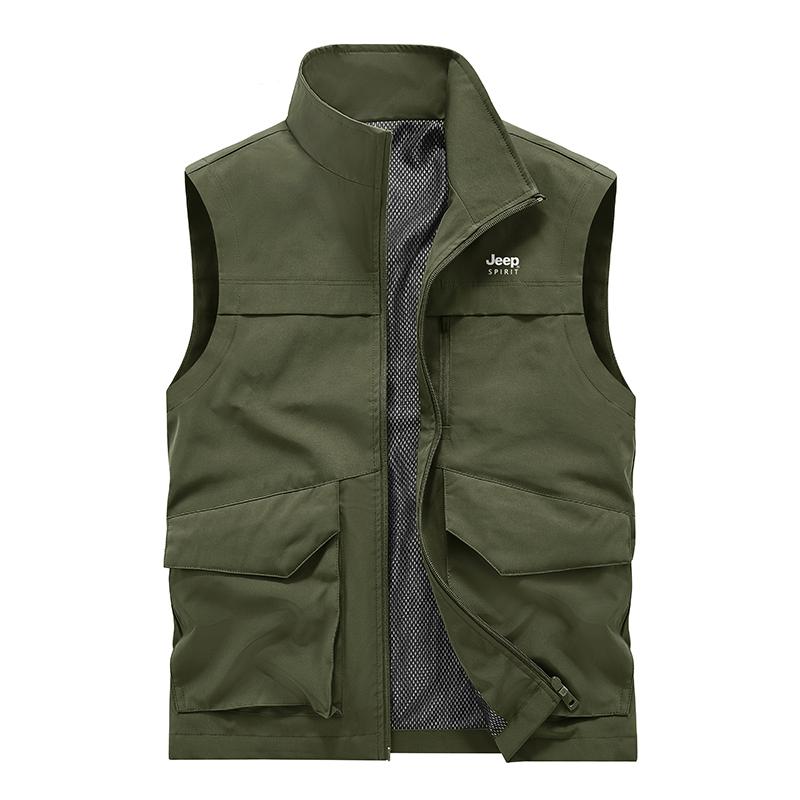 Neue Outdoor-Weste Herren Multi-Taschen Lockere Weste Arbeitskleidung Freizeitjacke Weste für Junge und Mittelalte