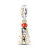100% Prata Branca Madona do Brasil Charms Contas Pingente Virgem Compatível com Pulseira Original DIY Para Mulheres Joias