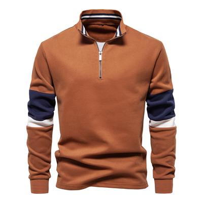 Neuer Herbst Pullover mit langen Ärmeln und Rollkragen Trendige Europäische Größe Kontrastfarbe Herren Hochwertig Lässig Vielseitig Pullover