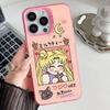 Handyhülle für iPhone 17, 16, 15, 14, 13, 12, 11, Pro, XS, Max, Plus, Mini, SE Anime S-Sailor-M-Moon Pink Candy Matte Shockproof Cover
