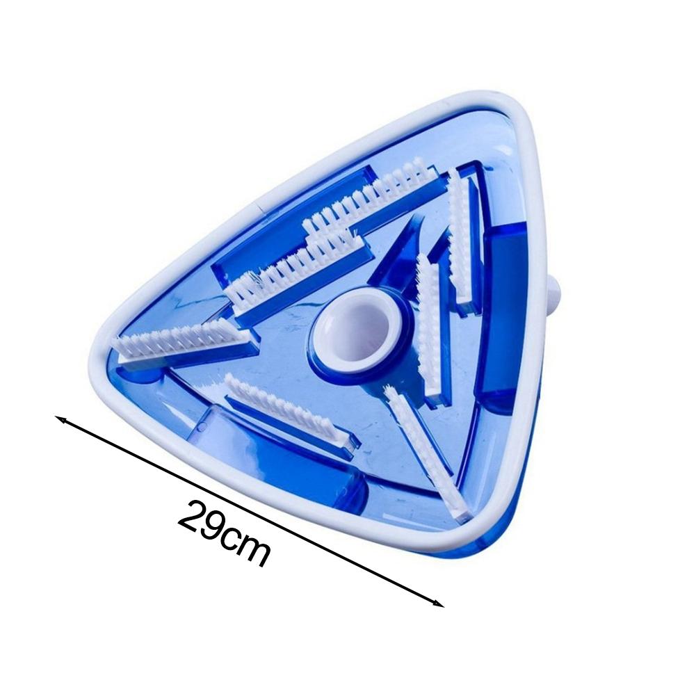 Pool Vacuum Head with Triangular Geometry for Enhanced Suction - Transparent Plastic 29x10cm Blue for Vinyl Pools China Mainland