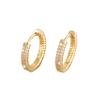 14K Gold Plated Geometric Zircon Earrings for Women Fashion Simple Elegant Twisted Huggie Hoop Earrings Delicate Jewelry Gift