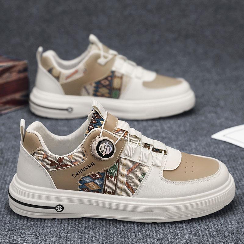 New Spring and Summer Trend Heightening Sports Running Shoes New Low-top Thick-soled Leather Surface Casual Versatile Breathable Board Shoes