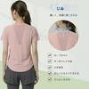 Realwill Yoga Wear Set Women Sportswear Short Sleeve T-Shirt High Waist Leggings Body Shape Covering Moisture-Wicking Quick-Drying Breathable Pilates