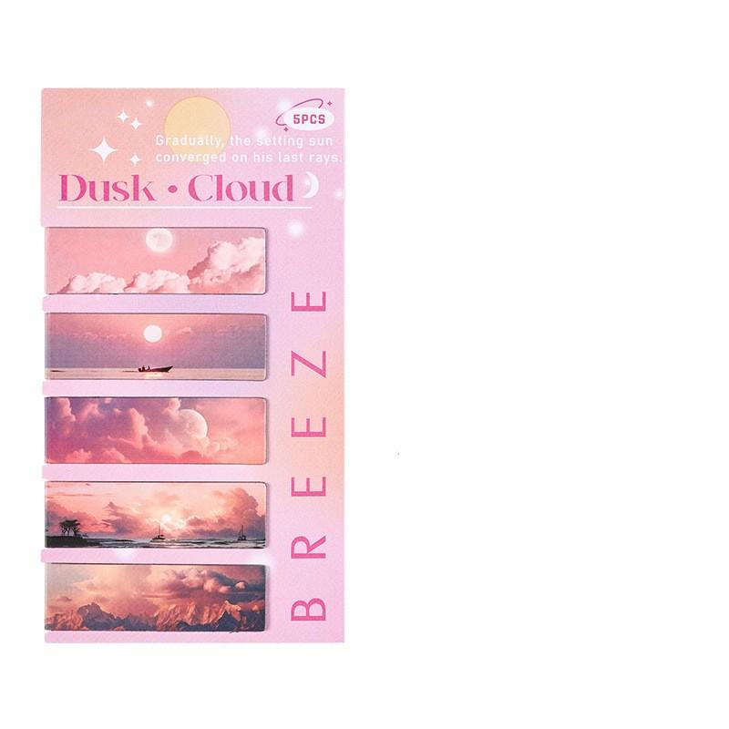 2-5ks/sada Jednoduchost záložky pro děti Noční obloha Oceán Krajina Scenary Book Marks Magnet Bookmarks for Books Školní potřeby