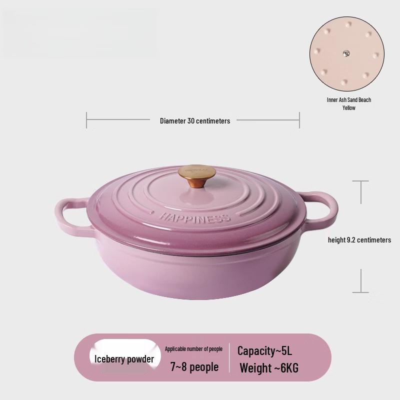 ZISIZ Multi-functional Iron Non-stick Stew Pot