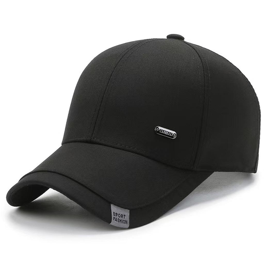Men's Special Fabric Small Iron Logo Baseball Cap Outdoor Leisure Golf Hat for Middle-aged and Elderly People Thick Warm Hats Travel Truck Driver Caps