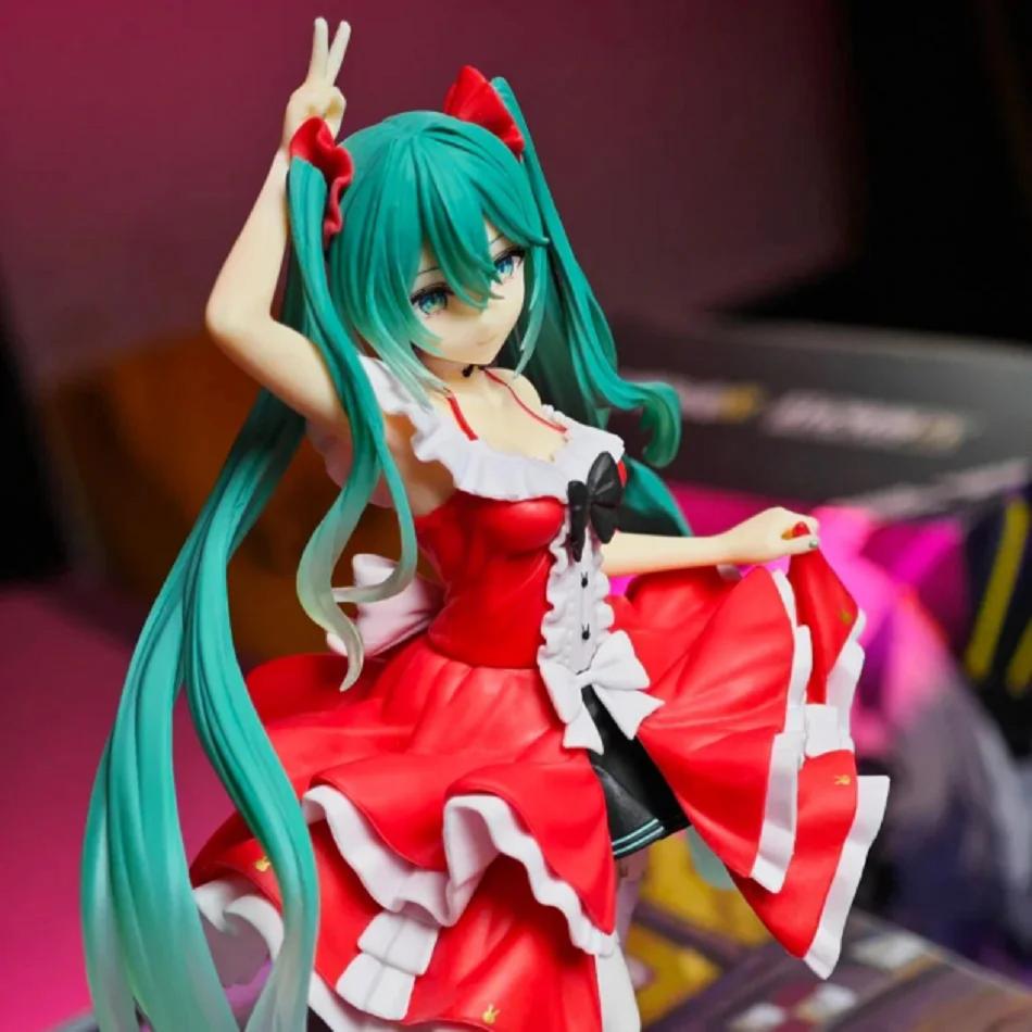 Sale Hatsune Miku Anime Figure Toys Cute Anime MIKU Standing Position PVC Action Figurine Kawaii Cartoon Model Doll