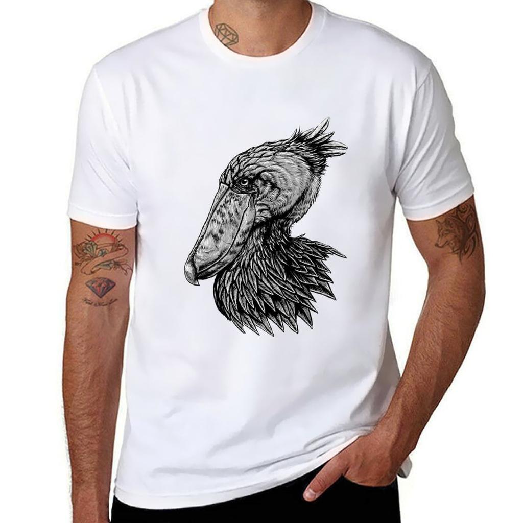 Shoebill Stork Tshirt Work Wear Short Sleeve Tshirt