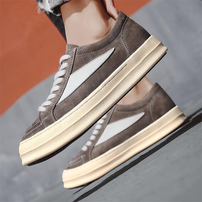 Fashion Trendy Brand Men's Sports and Leisure Shoes Versatile Thick Soled Oxford Shoes Commuting Outdoor Men's Workwear Shoes Lace Up