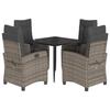 VidaXL 5-piece Garden Dining Set with Cushions Grey 3212784
