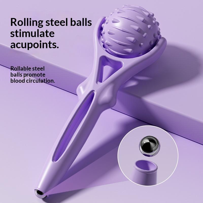 Handheld Roller Massager Portable Yoga Ball Point Massage Tool for Arm Leg Body Fatigue Relief