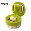 Professional Garlic Press Stainless And Chopper, with Storage Container, Steel Convenient Kitchen Blade Manual Mincer, for Tool Food Prep Crusher Box