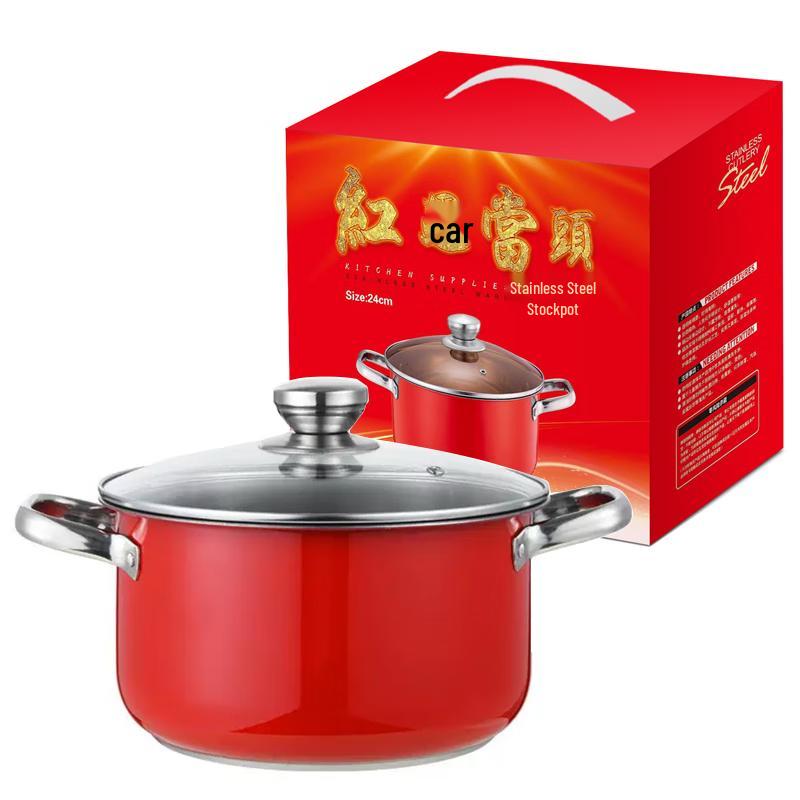 Утолщенный суповой горшок из нержавеющей стали, подарочный набор