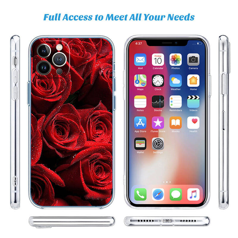 MH131 Roses Flower Case for Motorola E7 G6 G7 G8 G9 Plus Power Play G10 G20 G04 E30 E40 E22 E20 E13 E15 G22 G23 G05 G75 G35 G55