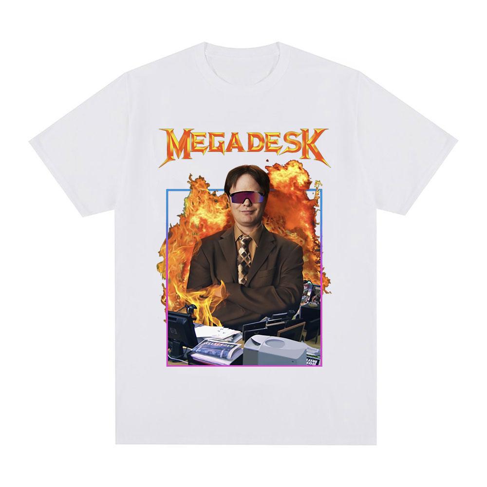 Dwight Schrute Megadesk Michael Scott Homage The Office Tshirt Tv Series T Shirt Unisex Unisex Cotton Casual Short Sleeve TShirts