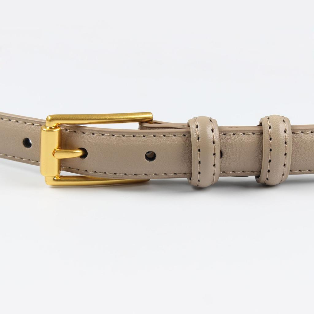 Women'S Leather Thin Belt Decorative Shirt Waist Seal With Dress Suit Waist (2Cm 8 Colors Optional)