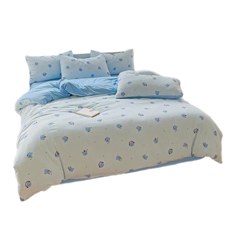 Sturdy Cotton Nursery Bedding Collection 4 Pieces Set for Kids Room Toddler Bed