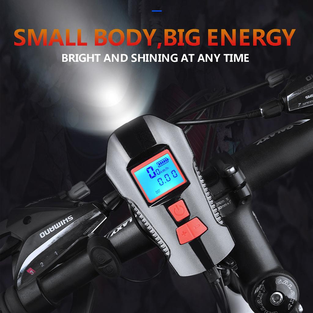 4000mAh Bike T6 LED Lights Bicycle Computer With Horn Flashlight Bike Speedometer Cycling Headlig 4000mAh Bike T6 LED Lights Bicycle Computer With Horn Flashlight Bike Speedometer Cycling Headlig