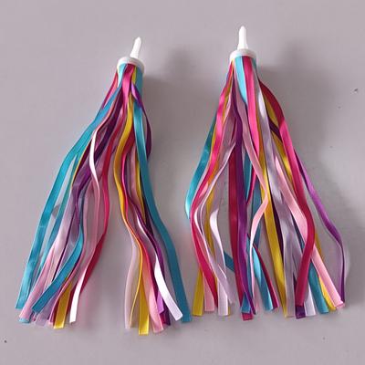 2-10PCS Kids Bicycle Handlebar Tassels Bicycle Streamers Tassel Scooter Colorful Streamers Balance Bike Decor Ribbon Tassel