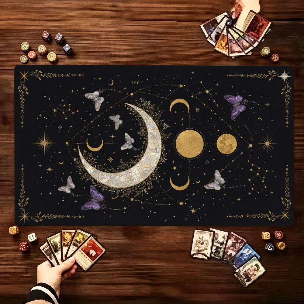 Cosmic Galaxy Swirl Art Large Game Playmat Non Slip Rubber Desk Mat For Card Gaming Laptop Keyboard Home Office Setup