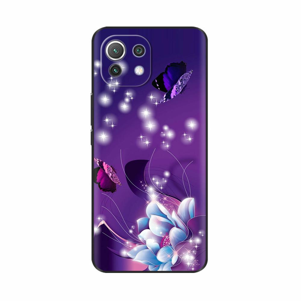 For Xiaomi Mi 11 Lite 5G NE Case Painted Soft Silicon Phone Back Cover For Xiomi Mi 11 Lite Case Mi 11 Lite Mi11 11i Shell Cover