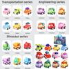 Traffic Childrens Engineering Vehicle Toy Cartoon Design For Daily Gift Festival