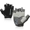 Souke Sports Half-Finger Cycling Gloves with Gel Pads, Sweat-Wicking, Quick-Drying, Velcro Adjustment, Unisex, MTB/Road Bike Gloves for Gym Training