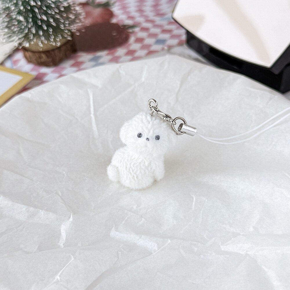 Cute Flocking Animals Are Angry, Little Rabbit Keychain Flocking Car Pendant, Mobile Phone Chain, Bag Pendant for Friends