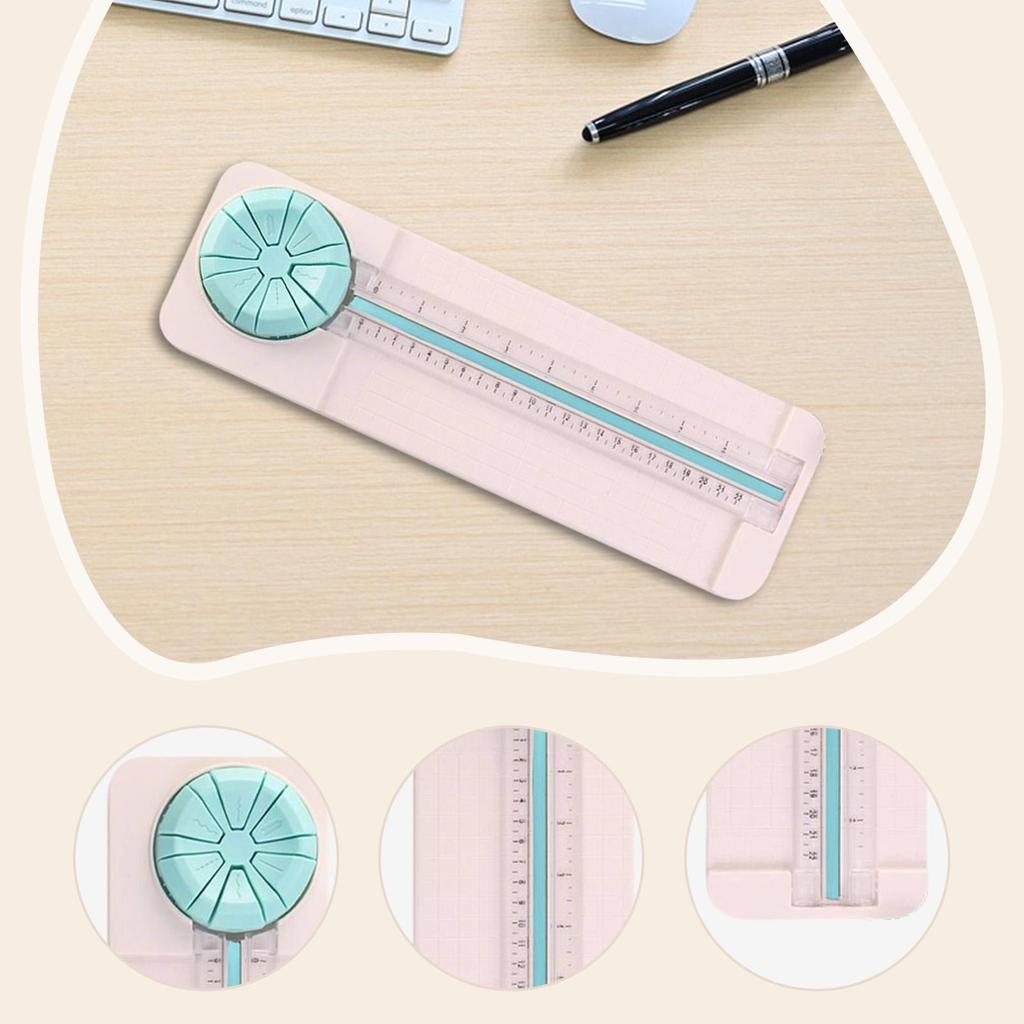 Craft Paper Cutter Lightweight Small Trimmer for Scrapbook Journal DIY Green