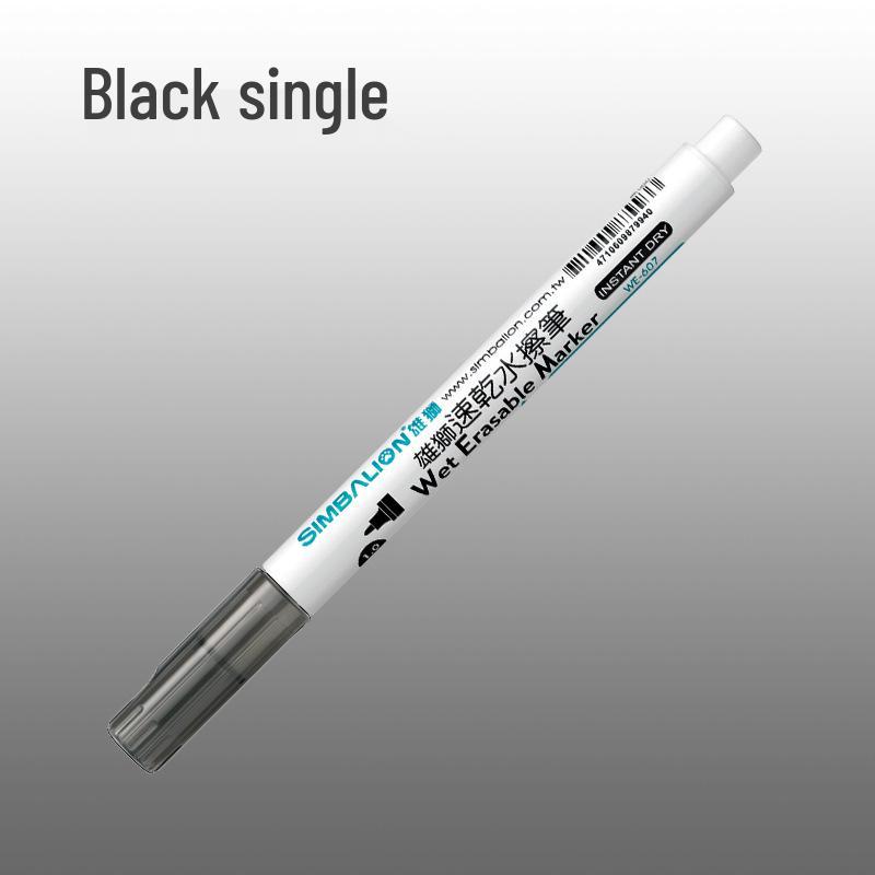 Lion WE607 Quick-Dry Washable Marker with Easy-Erase Eco-Friendly Water-Based Ink чёрный