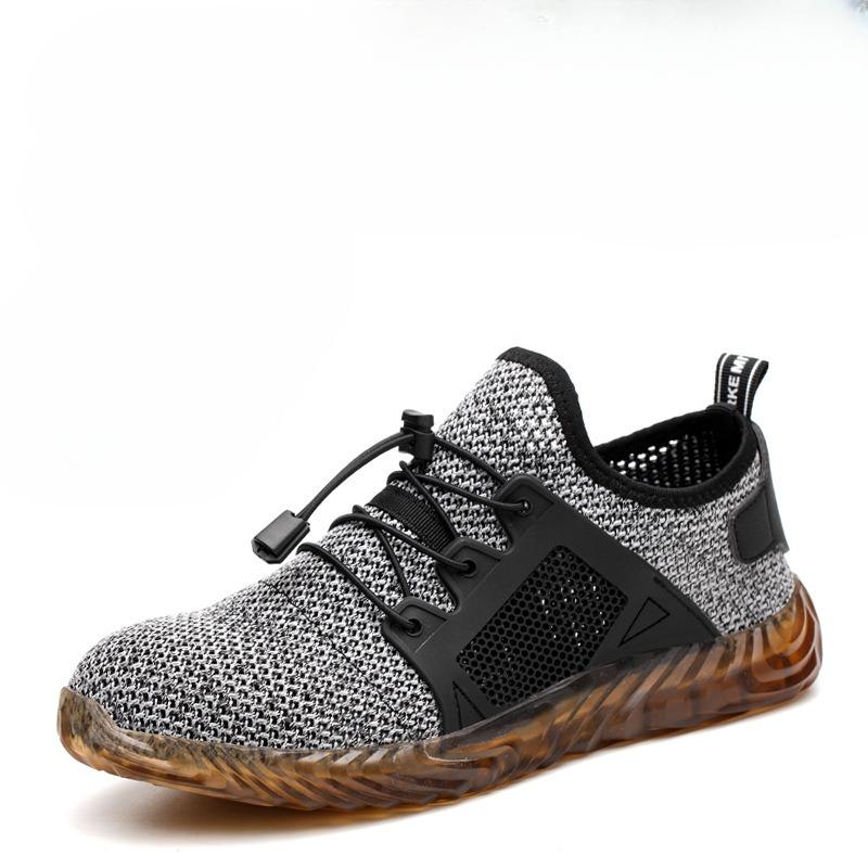 Labor Insurance Shoes, Anti-smash and Anti-piercing, Comfortable and Breathable Mesh Safety Protective Shoes