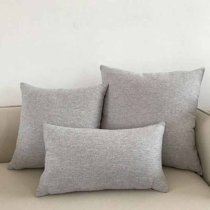 Decorative Throw Pillow Case For Car Seat Chair 30x50/40x40/45x45/40x60/50x50/55x55/60x60cm Solid Sofa Cushion Cover