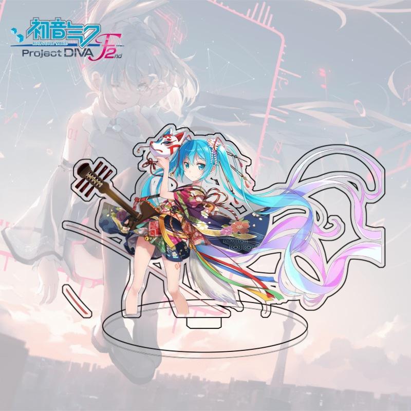 Large Standee Hatsune Miku Anime Acrylic Desktop Decor Cartoon Figure Collectible Gift For Fans