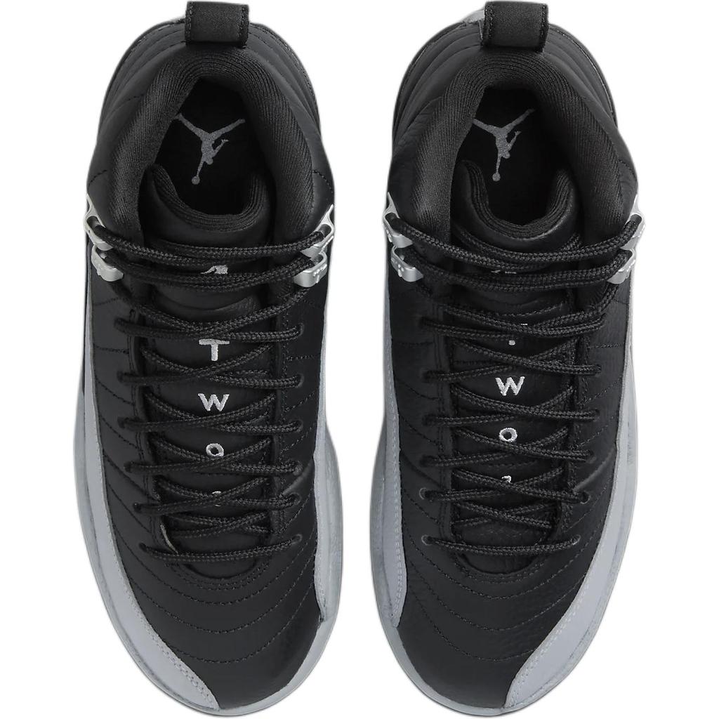 Air Jordan 12 Retro GS Barons Dětské tenisky Černá Vlčí šedá Bílá 153265-010