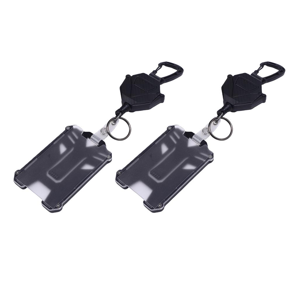 2 Stück Einziehbarer Ausweishalter mit Ausweisrolle Verlustsicher Multifunktionaler ID-Kartenhalter für Reisen