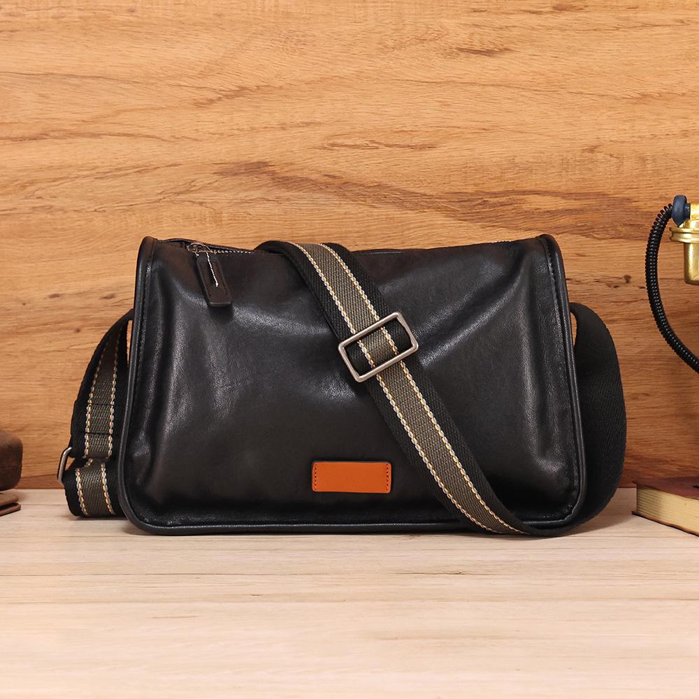 

Мужская сумка-мессенджер кроссбоди из натуральной кожи Crazy Horse