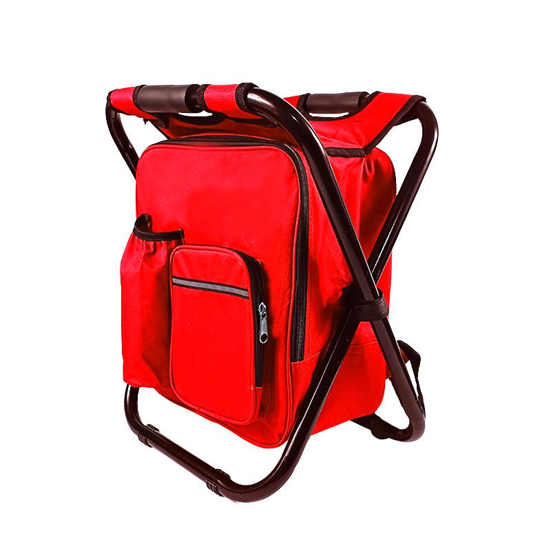 Portable Multifunctional Folding Stool: Outdoor, Beach & Fishing Chair with Insulated Backpack