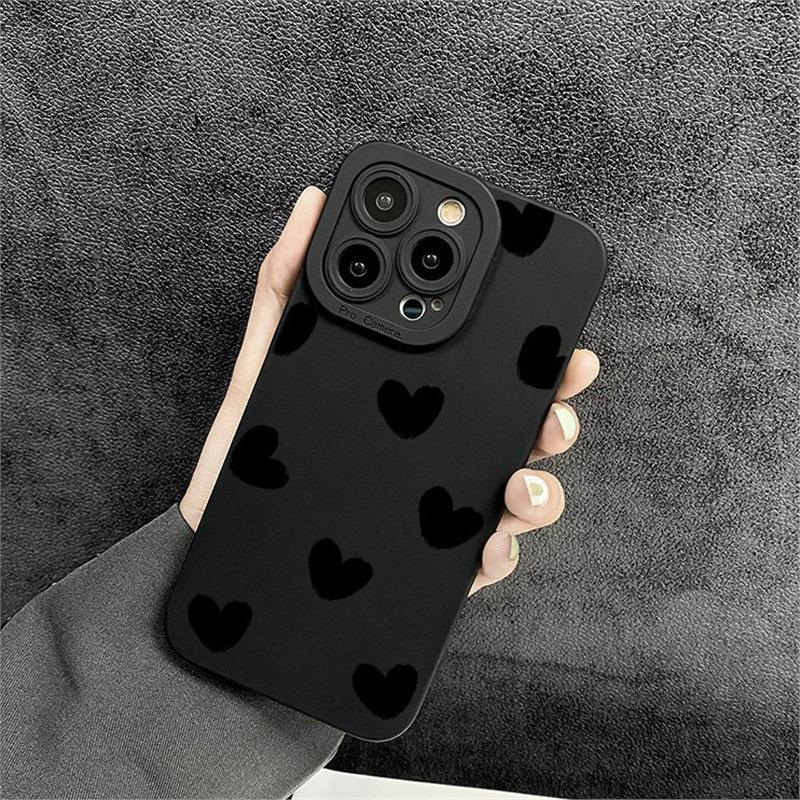 Black Love Heart Pupil Eye Case for iPhone 11/12/13/14/15/XSMAX