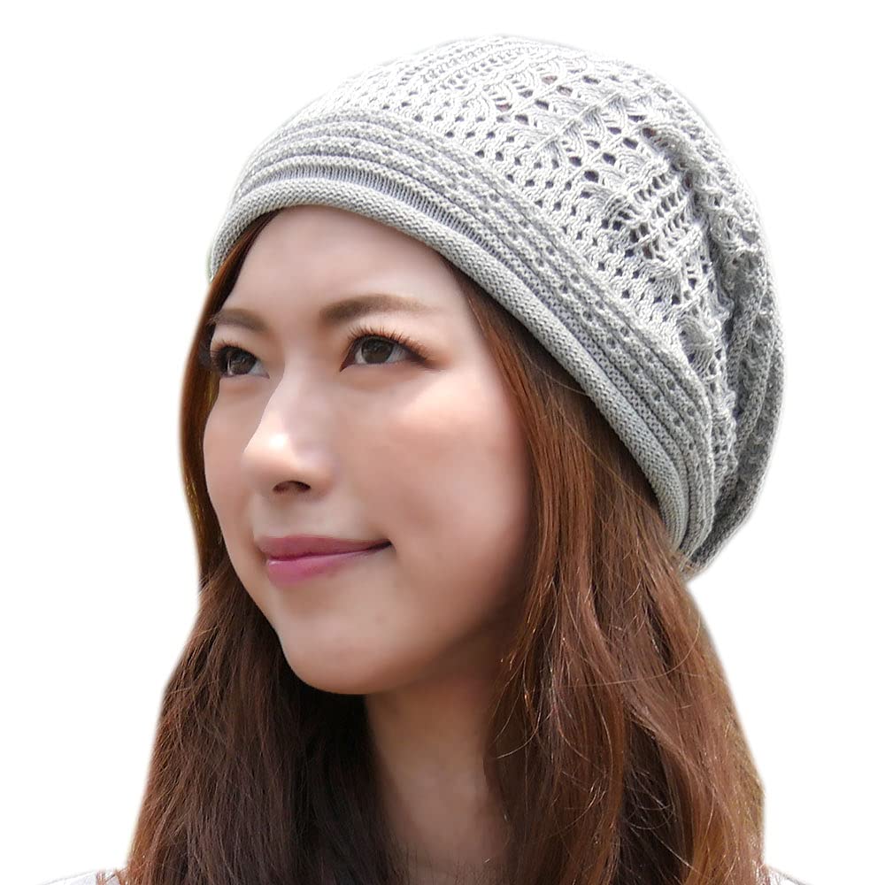 

JIRROUZ Openwork Cotton Knit Thin Knit and Sizes M and L Hat, Men s Women s,