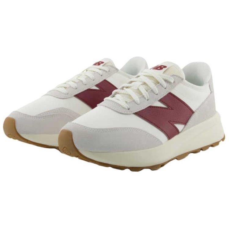 New Balance 370 Sea Salt Classic Crimson Men Sneakers White U370CB