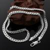 Silver Pating 6mm Side Full Sideways Chain 16/18/20/22/24 Inch Necklace For Women Men Daily Wear Fashion Punk Jewelry Gifts
