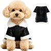 Faux Dog Leather Jacket (Chest 45cm/18) - Coat for Dogs Clothes Suitable for Weight: 7 To11lbs Chest: 18in Back Length: 12in Fleece Dog Coats for