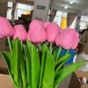 10Pcs Tulip Flowers Artificial Tulip Bouquet PE Foam Fake Flower for Wedding Ceremony Decor Home Garden Bouquet Decoration