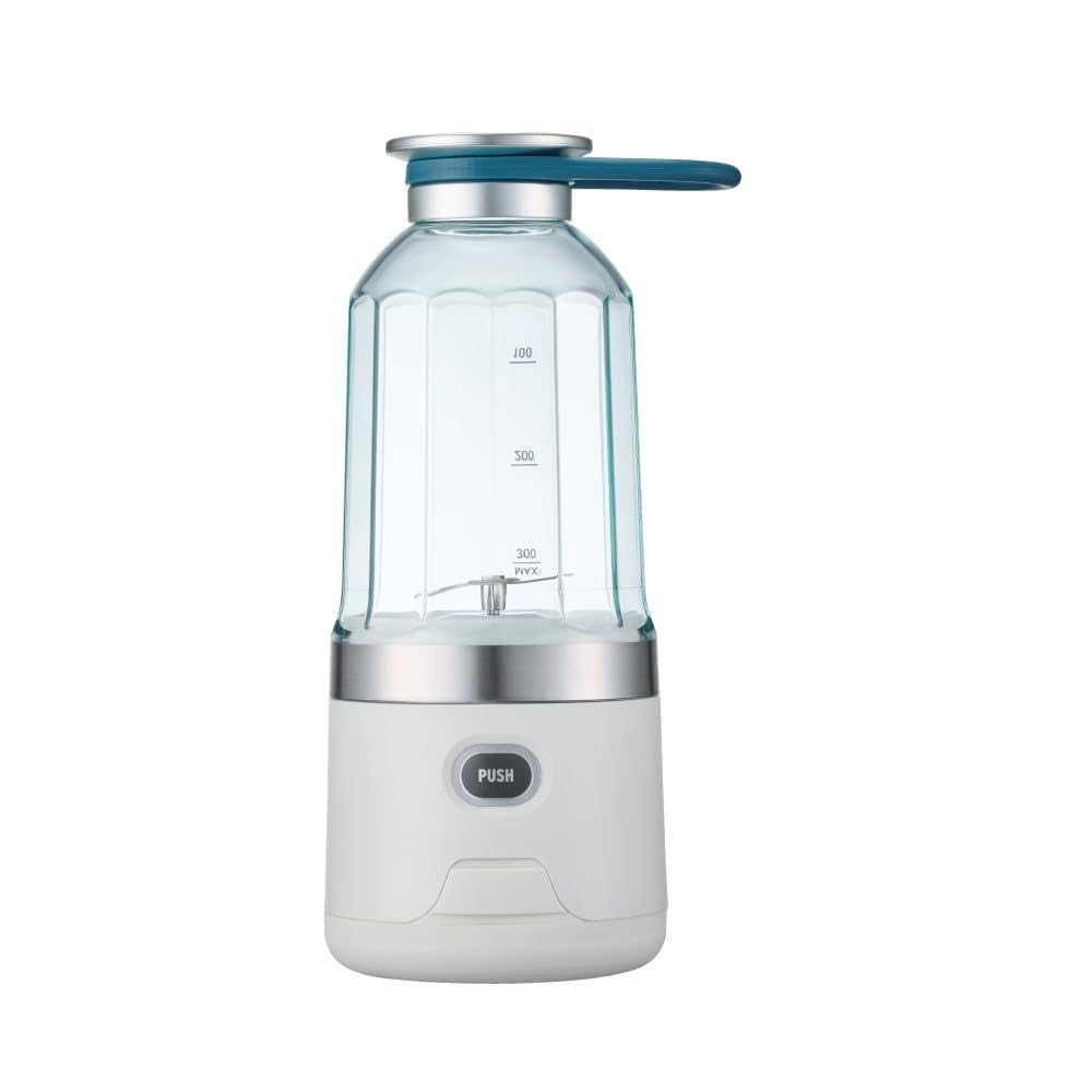 Recolte Cordless Solo Blender Mixer, USB Rechargeable, Crushes Ice, Makes Smoothies, Protein Powder Compatible, Lightweight, Compact, Natural White RS