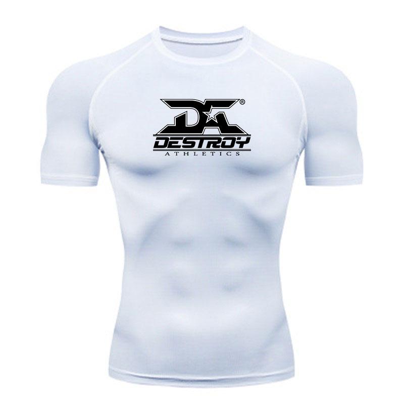 Men's Quick Dry Compression Workout T-Shirt, Breathable Elas