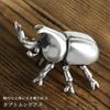 [Shinjuku Gin No Kura] Rhinoceros Beetle Sterling Silver 925 Earring (Single Earring) 3D Realistic Insect Beetle Creature Merchandise Stud